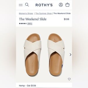 Rothy’s hemp slide sandals